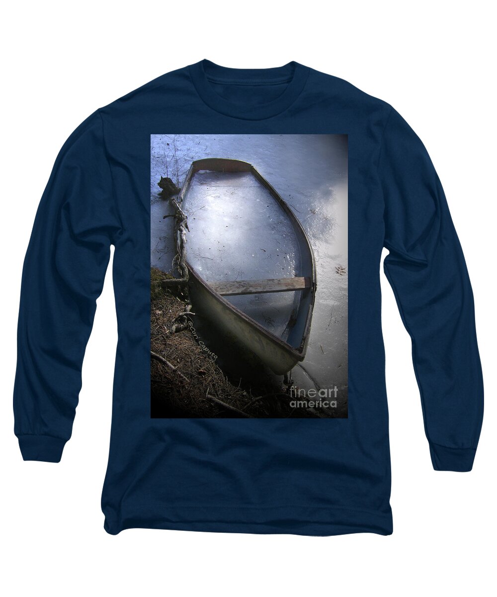 Rowboat Long Sleeve T-Shirt featuring the photograph Cold Snap by Cori Caputo