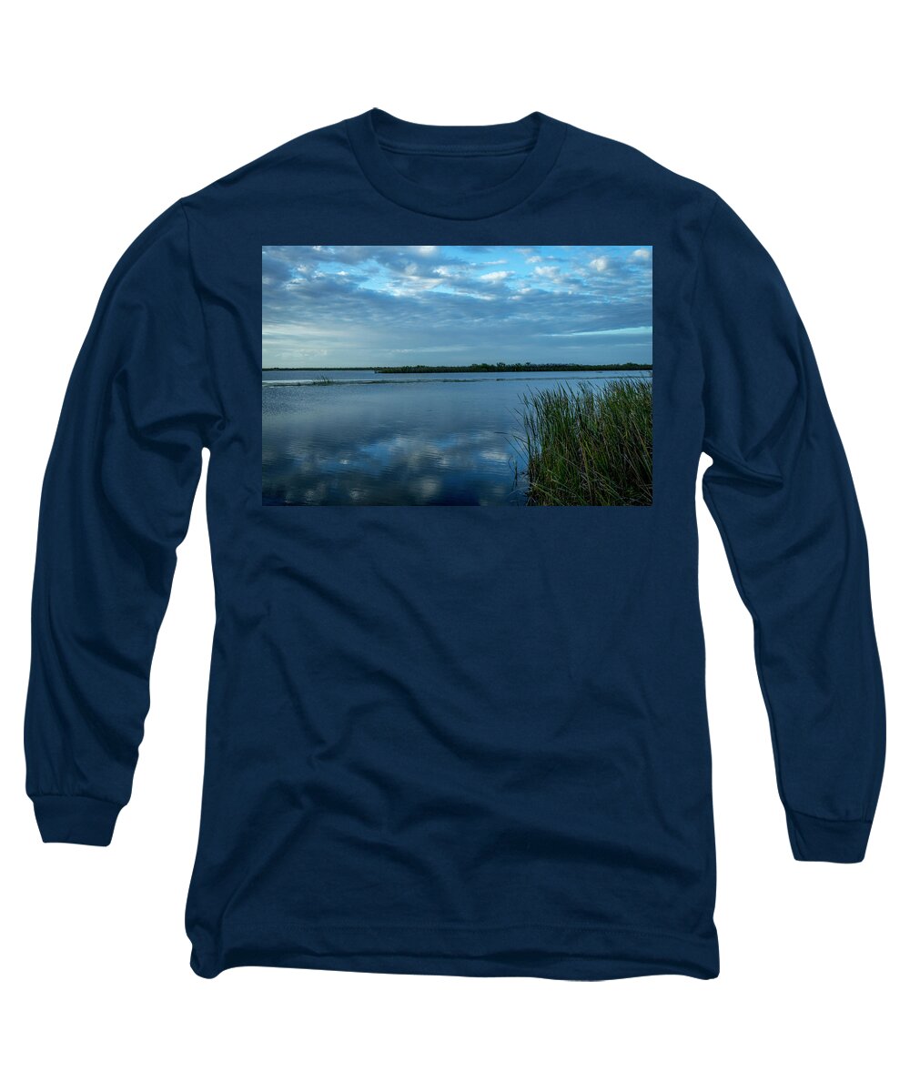 Everglades Long Sleeve T-Shirt featuring the photograph Cool Blue Everglades by Blair Damson