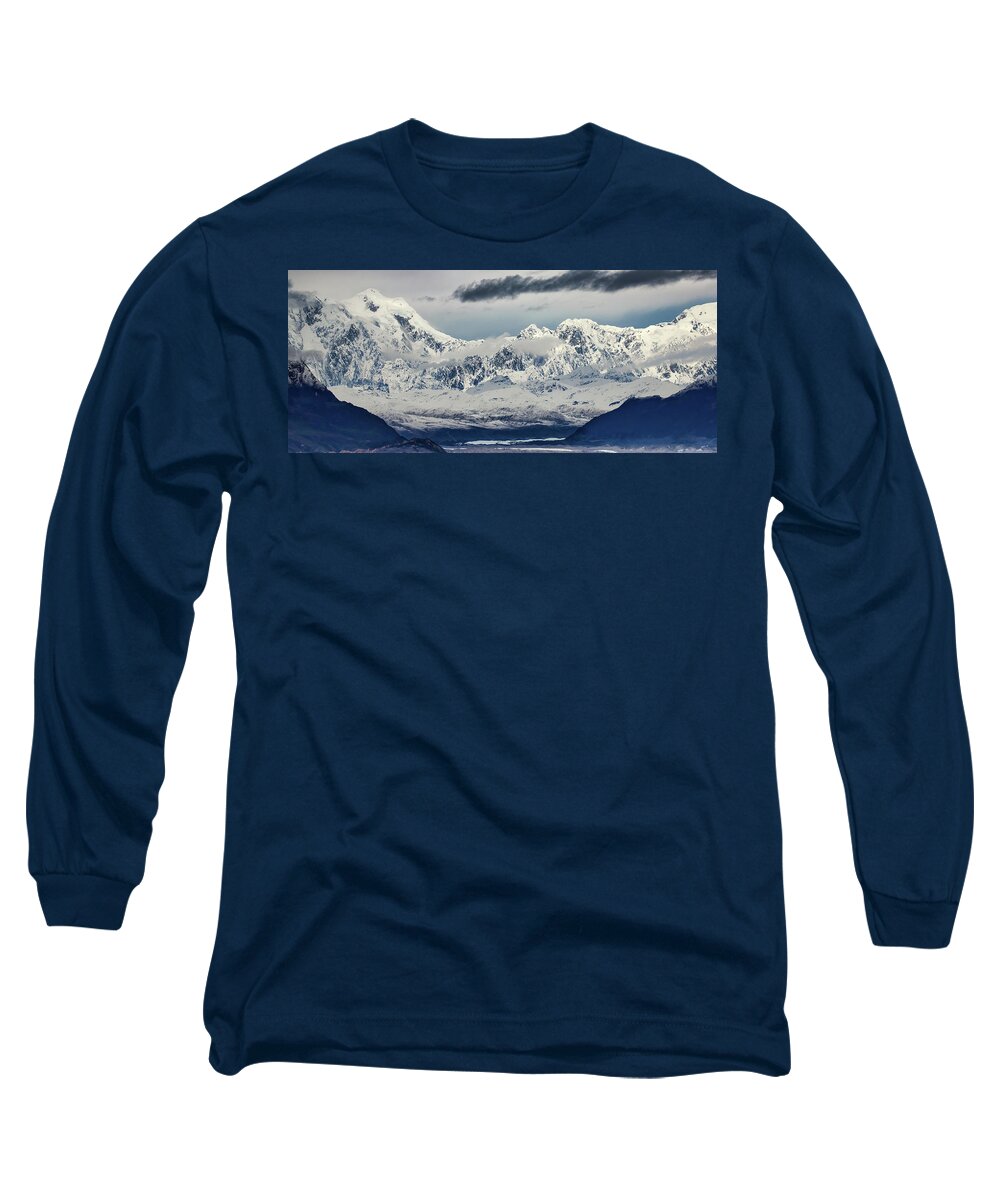 Denali Long Sleeve T-Shirt featuring the photograph Denali From Where I Sit by Michael W Rogers