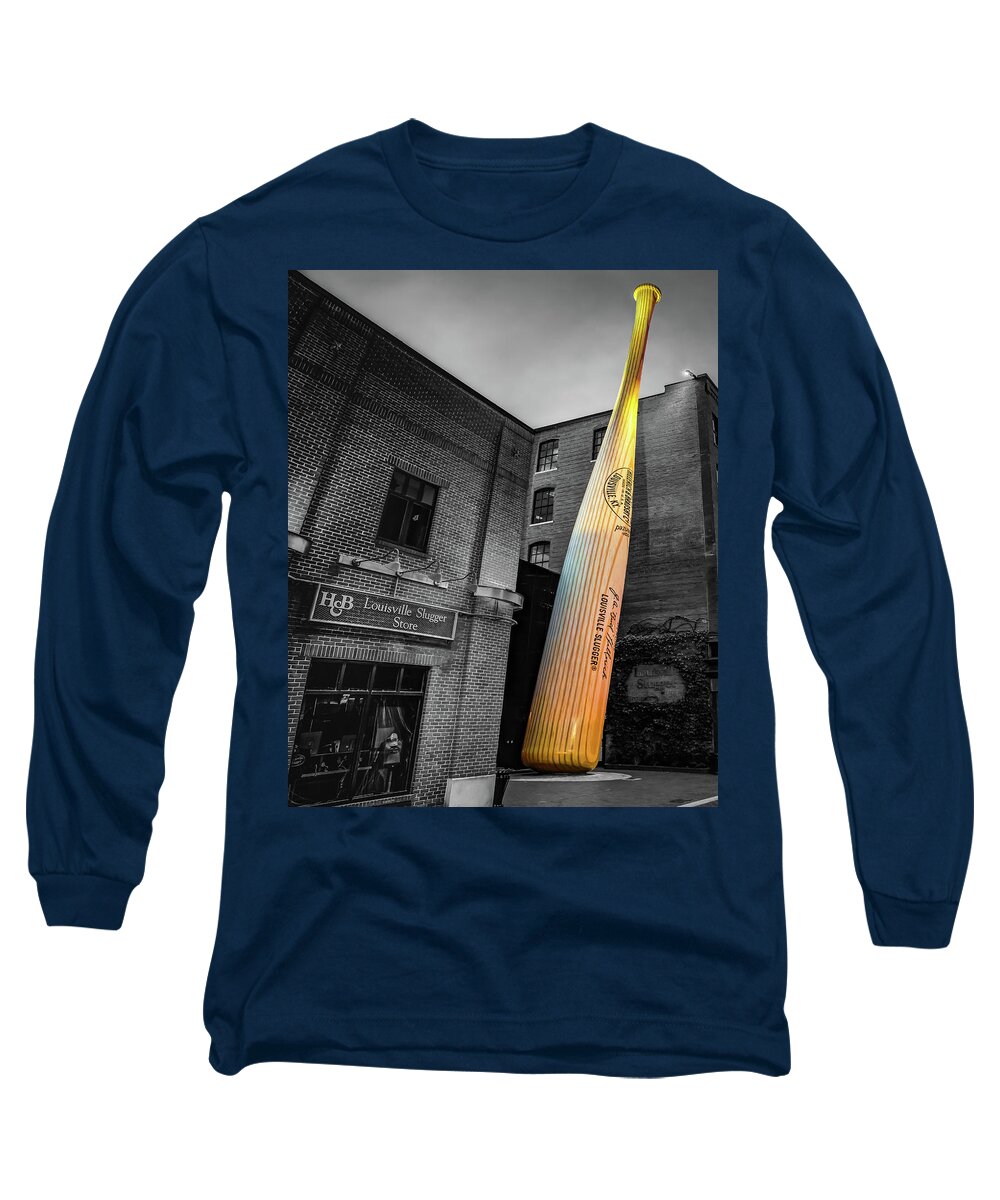 Derby City's Louisville Slugger Bat and Museum Building - Selective  Coloring Long Sleeve T-Shirt by Gregory Ballos - Fine Art America