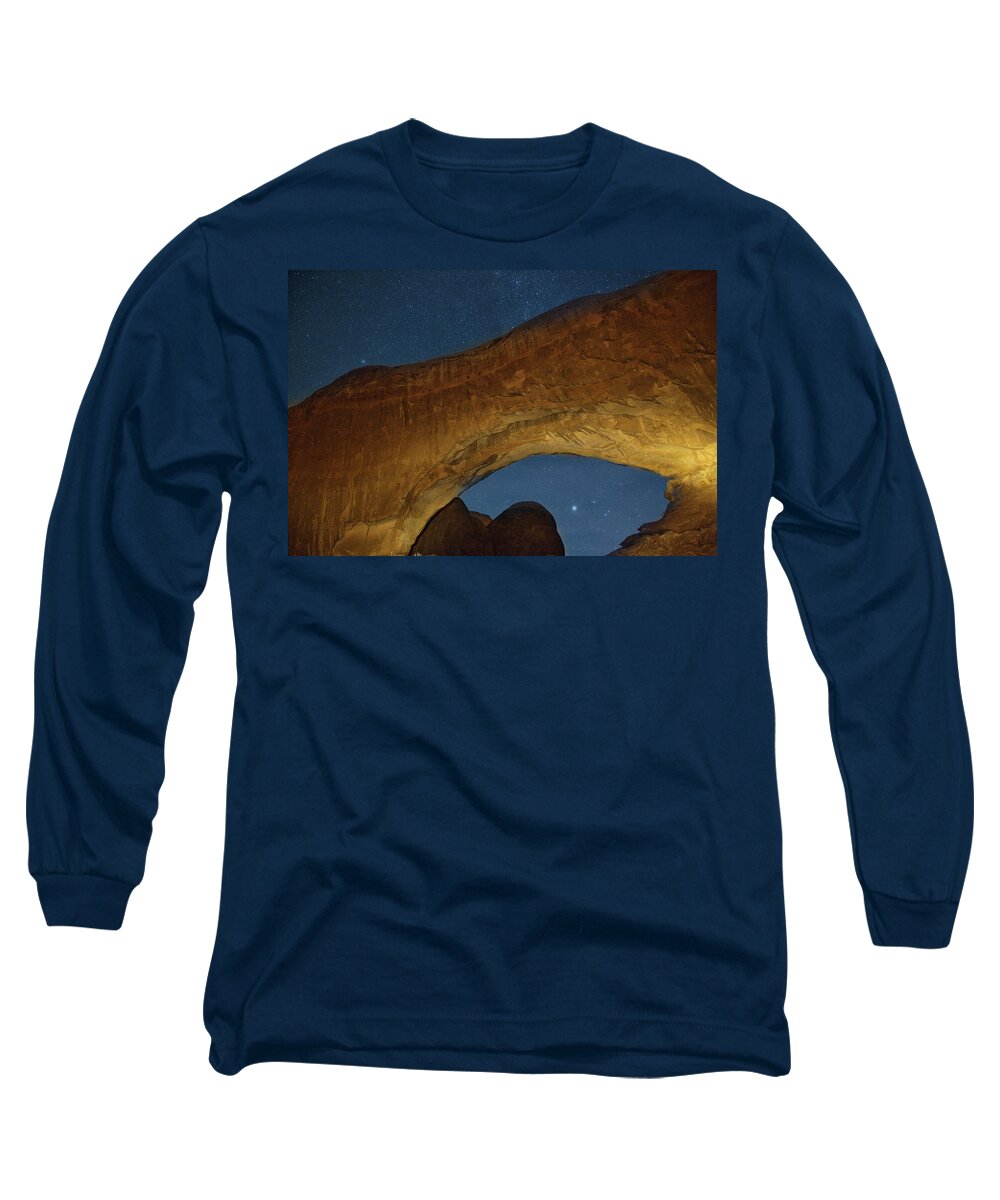 Pine Tree Arch Long Sleeve T-Shirt featuring the photograph Desert solitude by Kunal Mehra