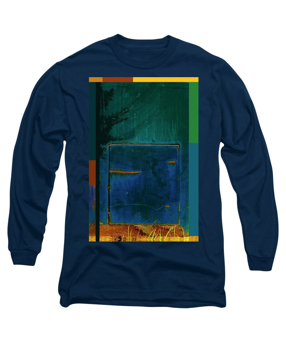 Abstract Long Sleeve T-Shirt featuring the digital art Door with No Handle by Lynn Hansen