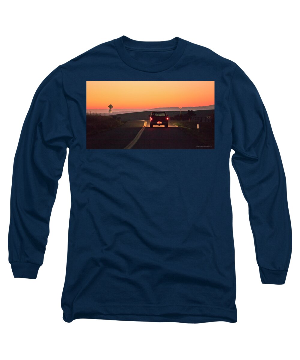 Truck Long Sleeve T-Shirt featuring the photograph Drivin at Dusk by Ryan Huebel