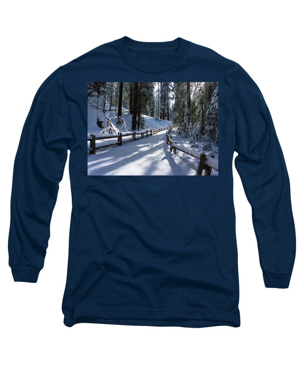 Kings Canyon National Park Long Sleeve T-Shirt featuring the photograph Fresh Powder by Brett Harvey