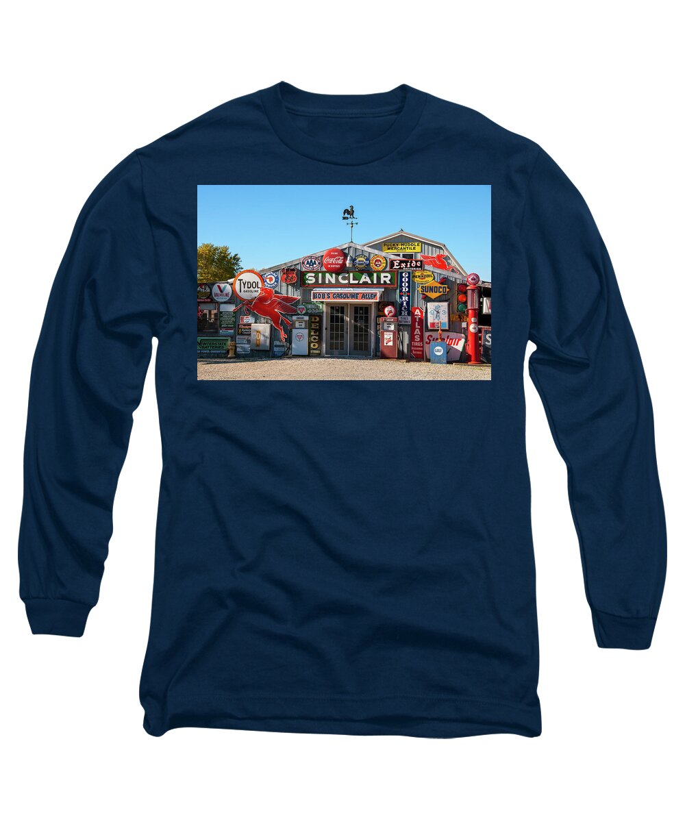 Puzzle Long Sleeve T-Shirt featuring the photograph Gasoline Alley by Steve Stuller