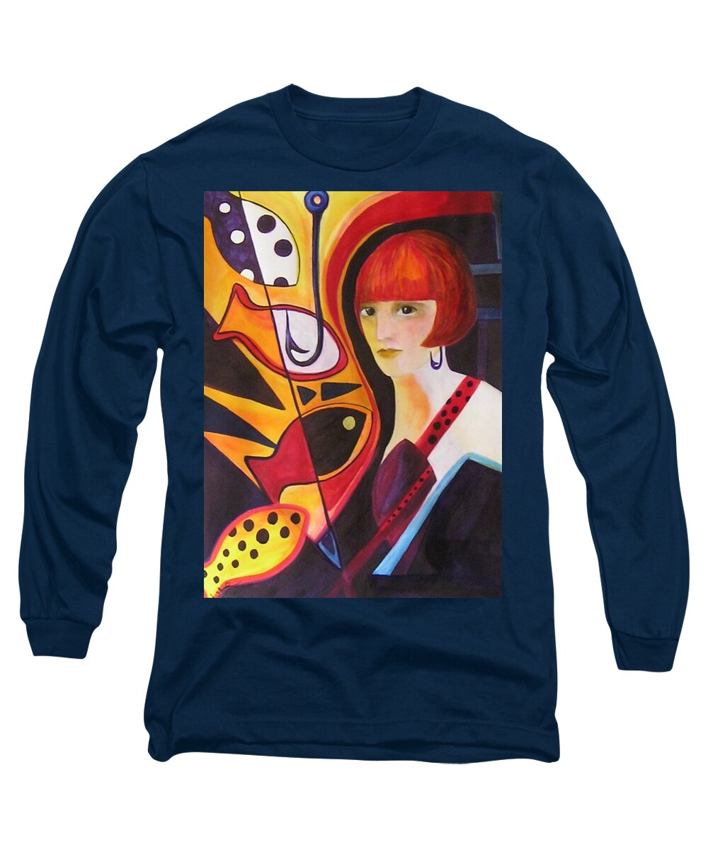 Woman Long Sleeve T-Shirt featuring the painting Hooked by Carolyn LeGrand