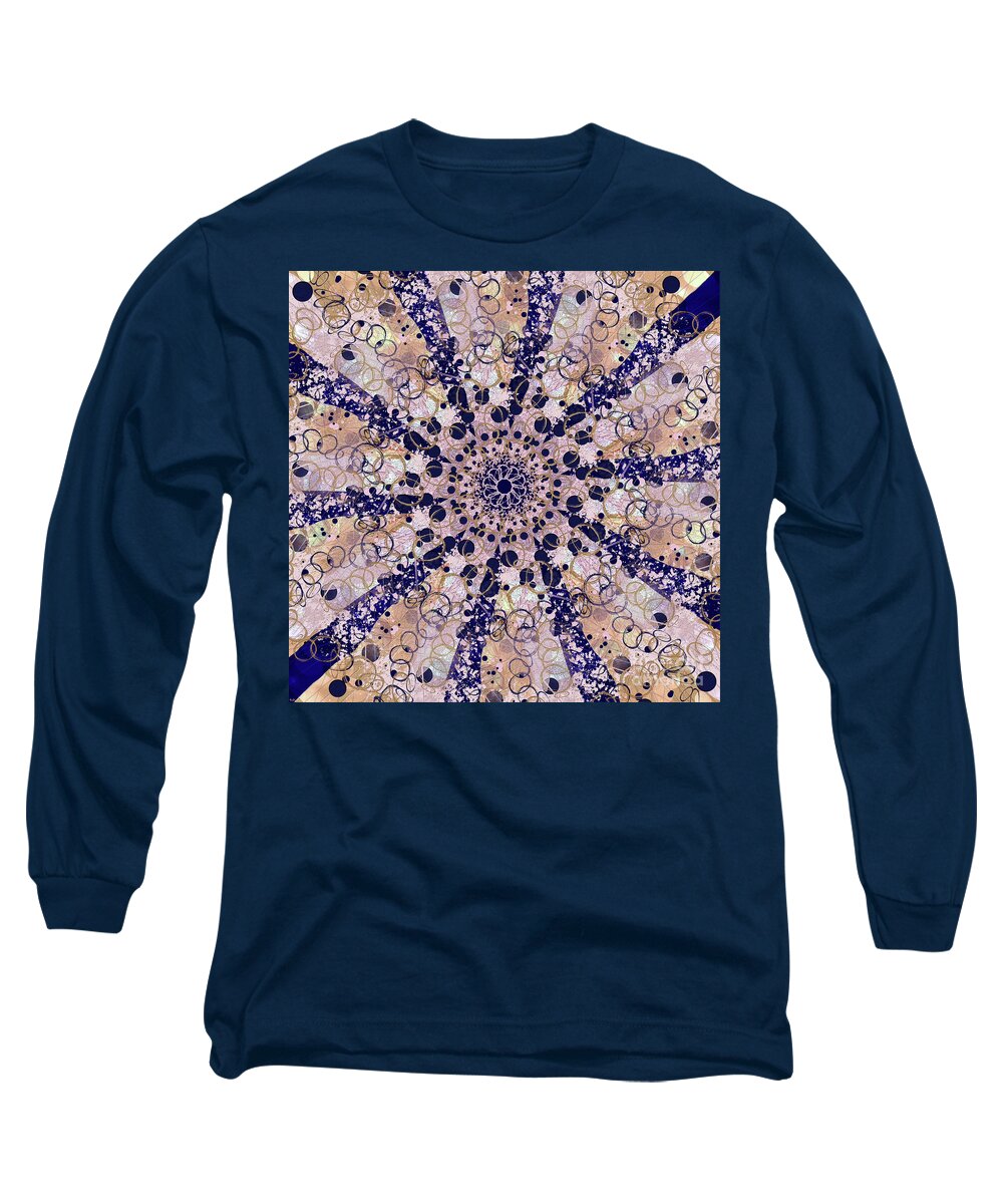 Mandala Long Sleeve T-Shirt featuring the digital art Improvisation 2231 by Bentley Davis