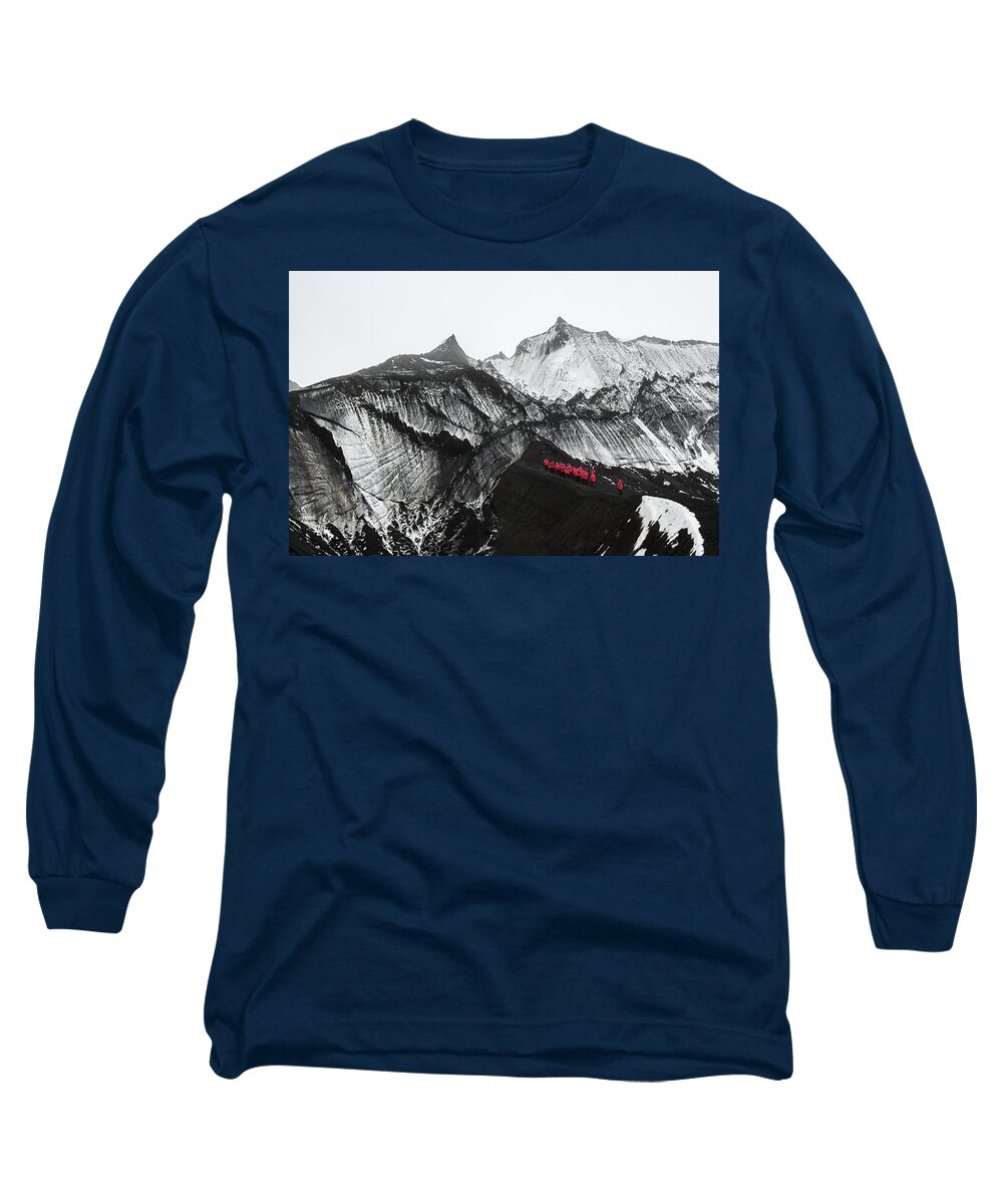 Volcano Long Sleeve T-Shirt featuring the photograph Inside the Caldera by Linda Villers