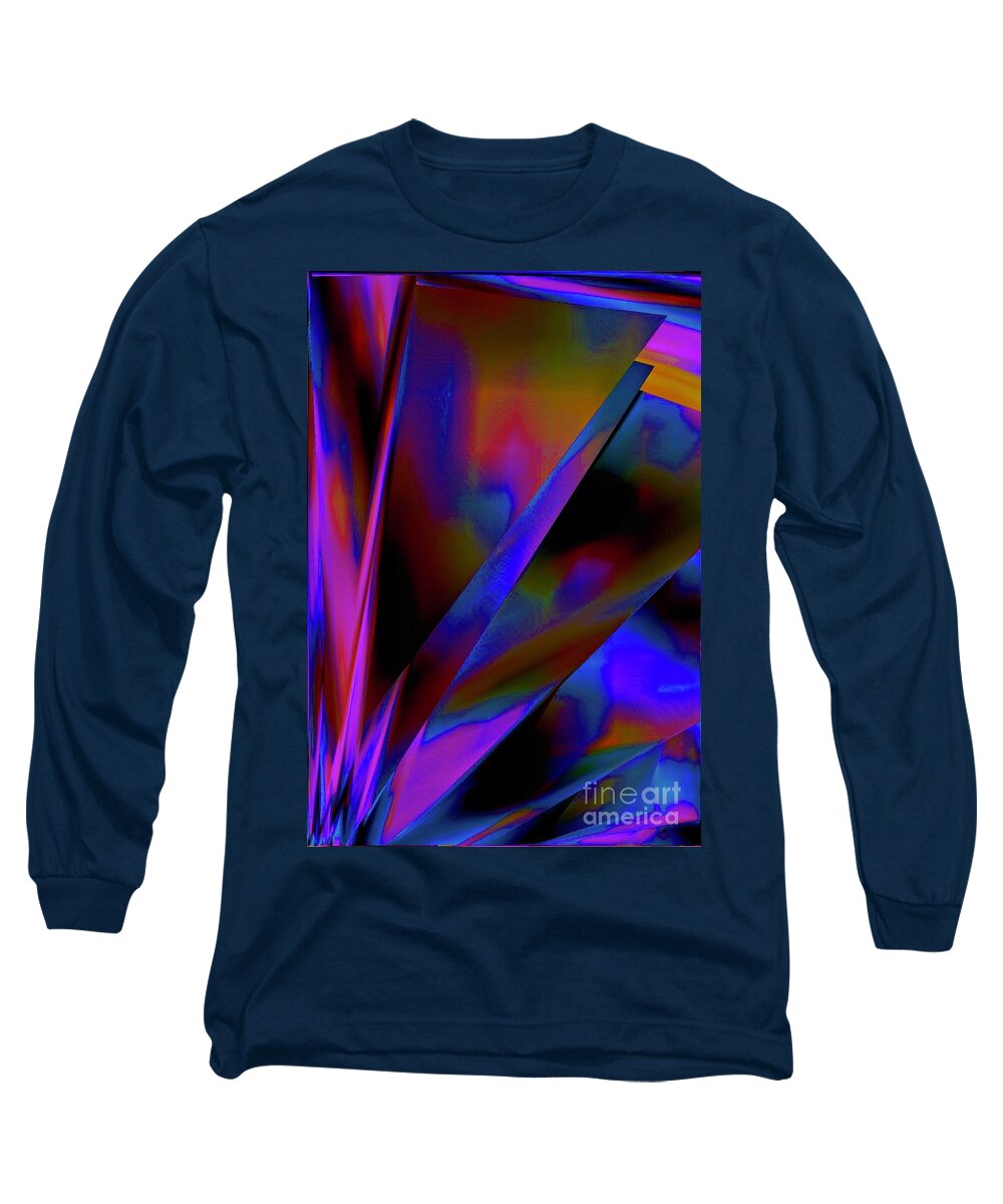 Kaleidoscopic Long Sleeve T-Shirt featuring the digital art Kaleidoscopic by Glenn Hernandez