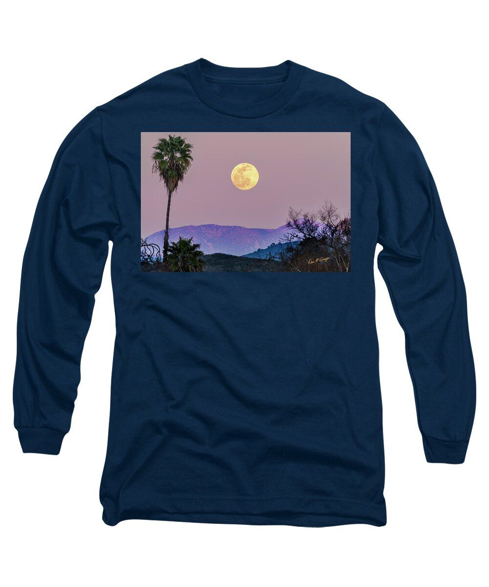 Full Moon Long Sleeve T-Shirt featuring the photograph Laguna Moon by Dan McGeorge