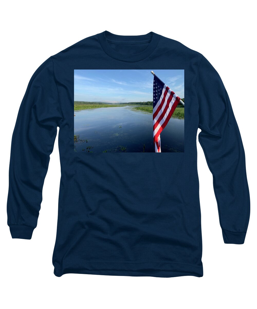 Quaboag River Long Sleeve T-Shirt featuring the photograph Morning Salute by David Pratt