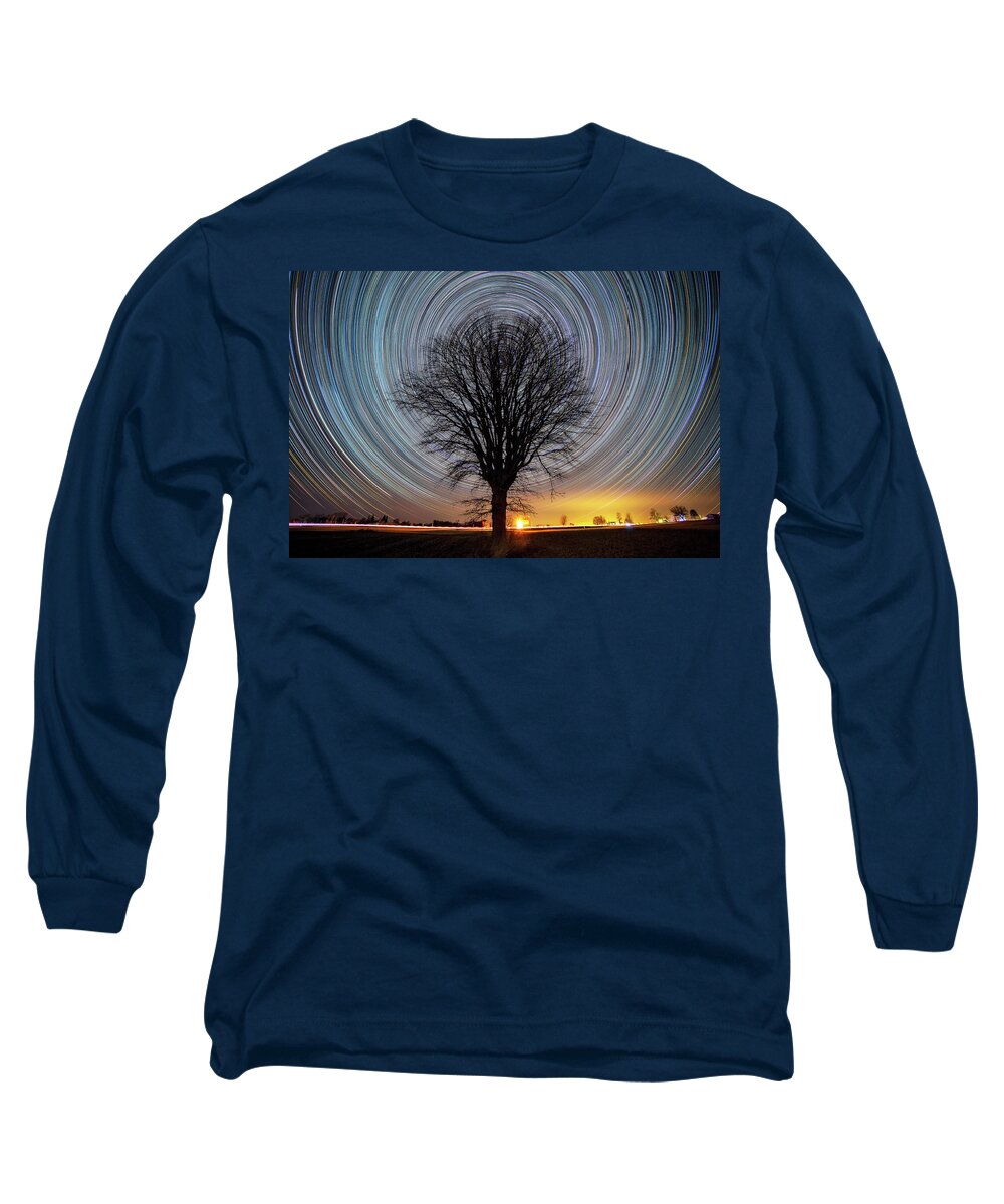 Nature Long Sleeve T-Shirt featuring the photograph Night Cycle by Matt Molloy