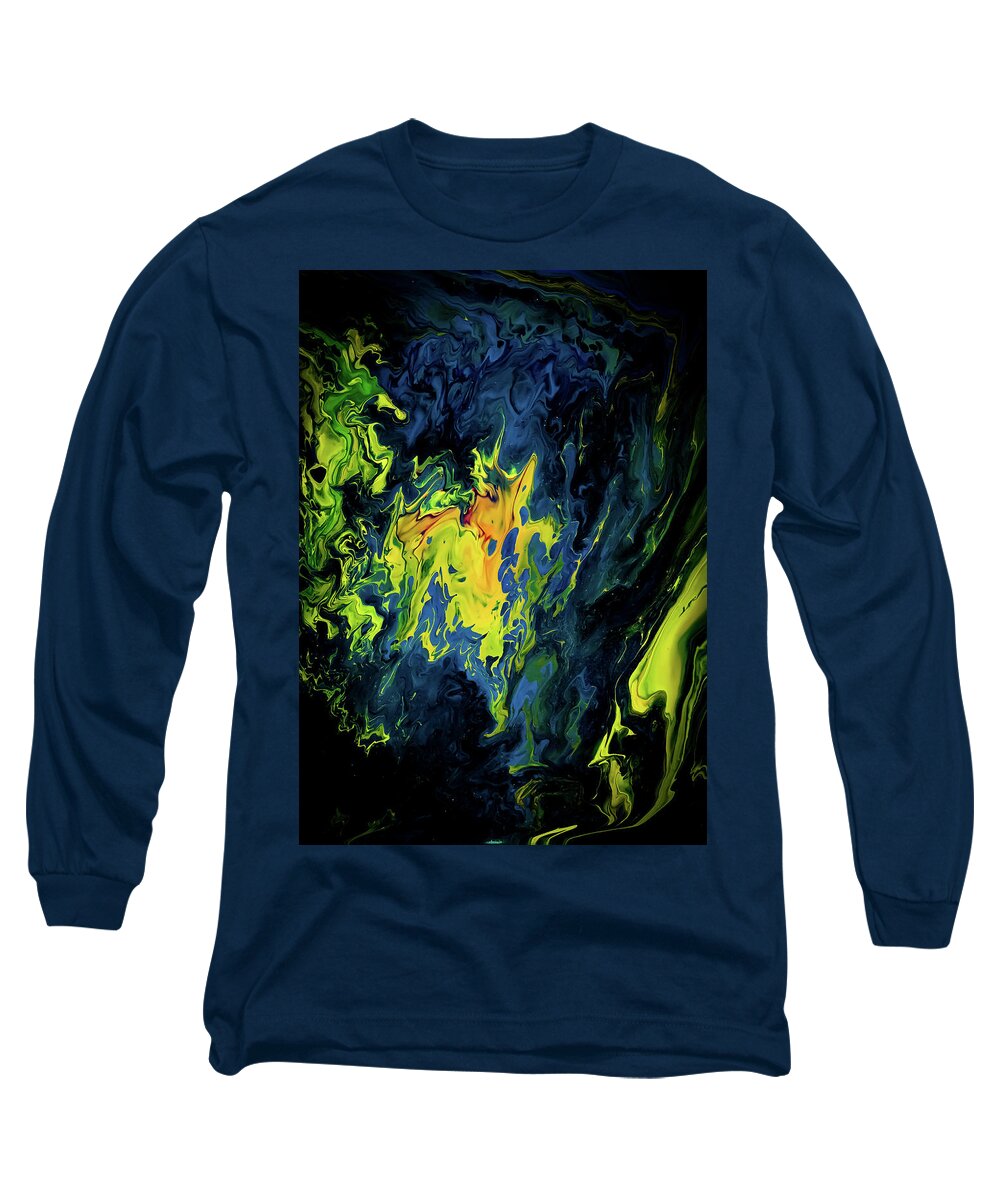  Long Sleeve T-Shirt featuring the painting Night Fall by Gena Herro