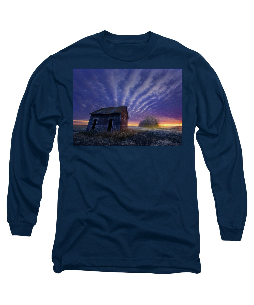 Landscape Long Sleeve T-Shirt featuring the photograph Old Wooden Building by Dan Jurak