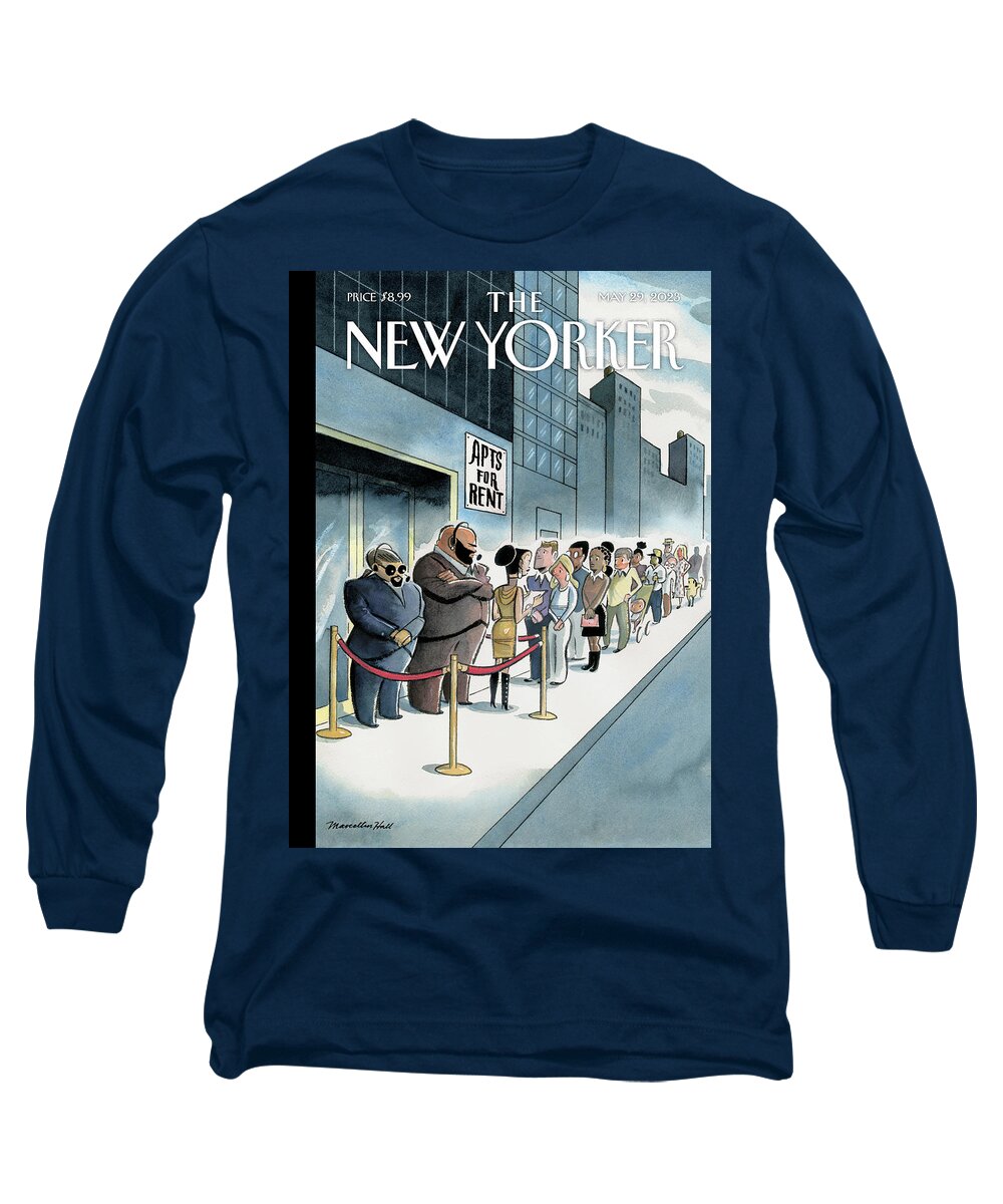 Nyc Long Sleeve T-Shirt featuring the painting Open House by Marcellus Hall