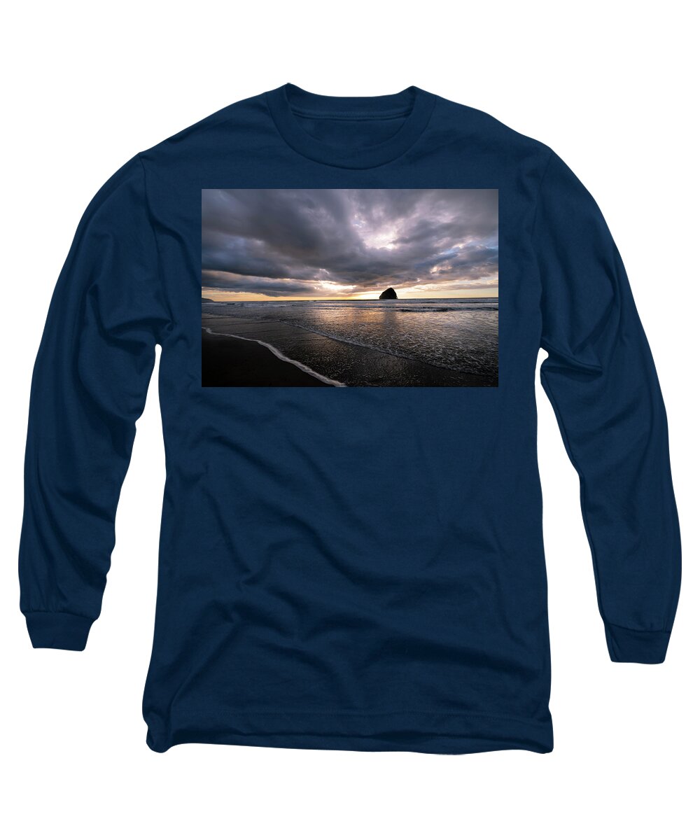 Ocean Long Sleeve T-Shirt featuring the photograph Pacific City Sky by Steven Clark