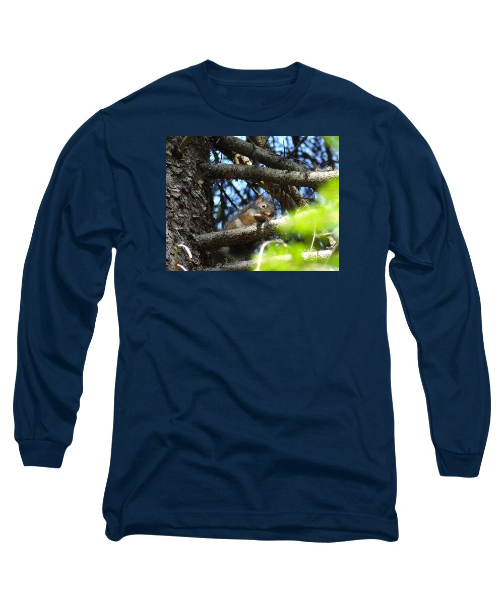 Squirel Long Sleeve T-Shirt featuring the photograph PetitSuisse Squirel by Joelle Philibert