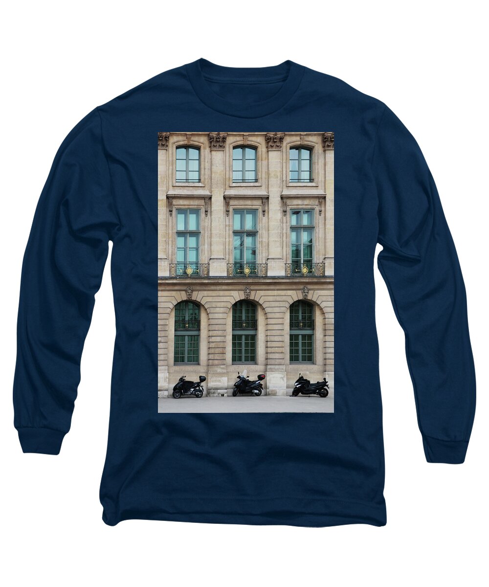 Paris Long Sleeve T-Shirt featuring the photograph Place Vendome - Trois by Ron Berezuk