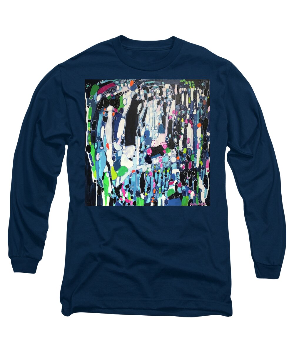 Abstract Art Long Sleeve T-Shirt featuring the painting Puzzle by Heather Moffatt