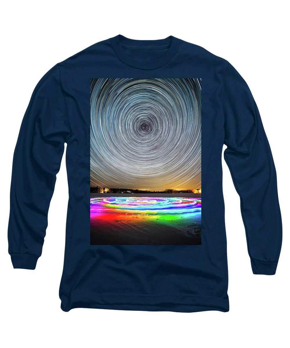 Colorful Long Sleeve T-Shirt featuring the photograph Rainbow Spiral 2 by Matt Molloy