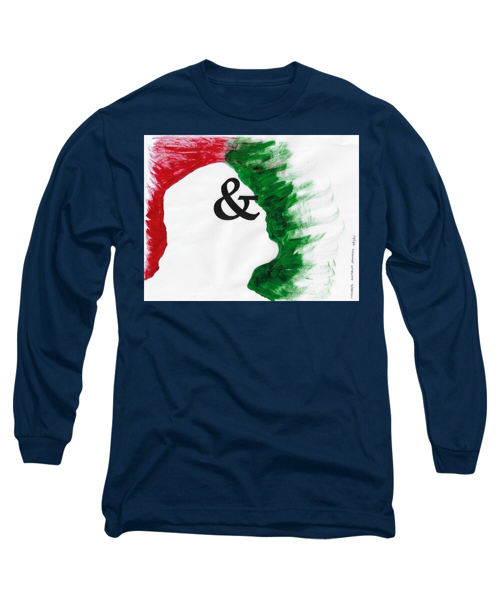 Christmas Long Sleeve T-Shirt featuring the mixed media Red and Green by Michael Anthony Edwards