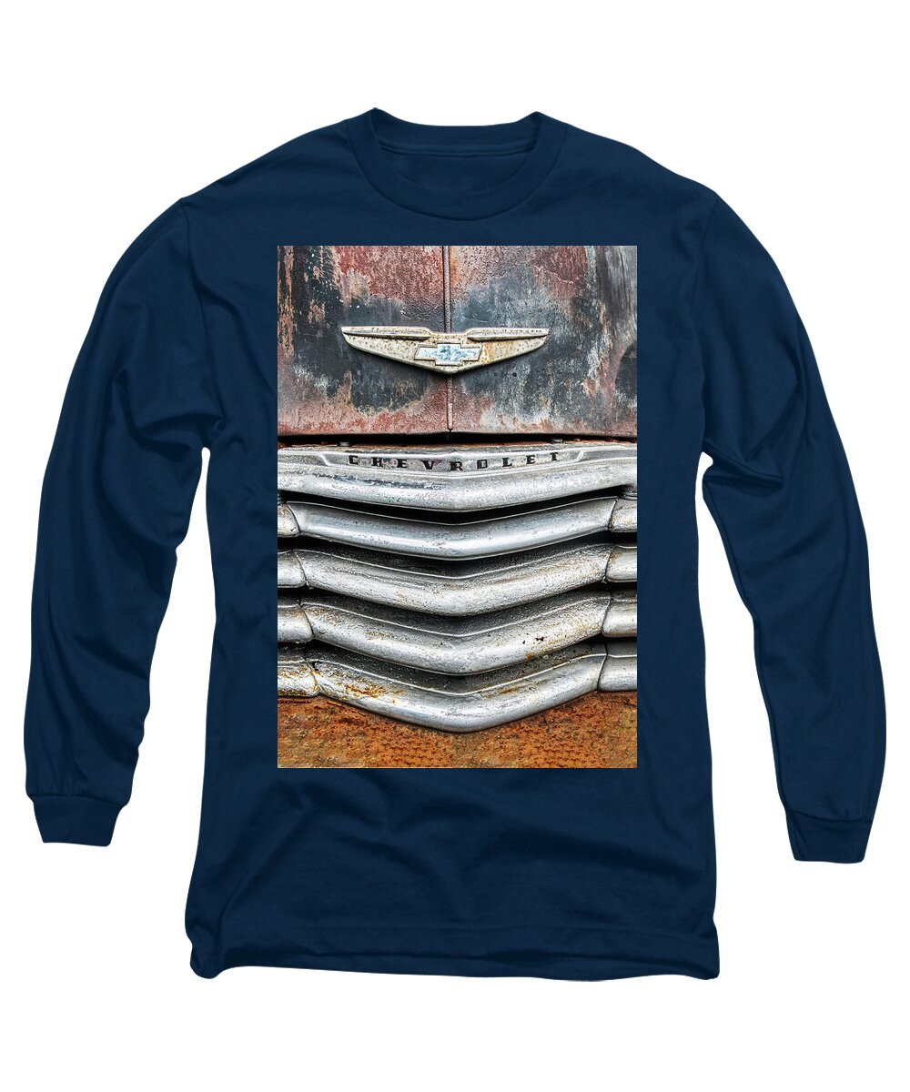 1947 Long Sleeve T-Shirt featuring the photograph Rusty 1947 Chevrolet Front End by Gary Slawsky
