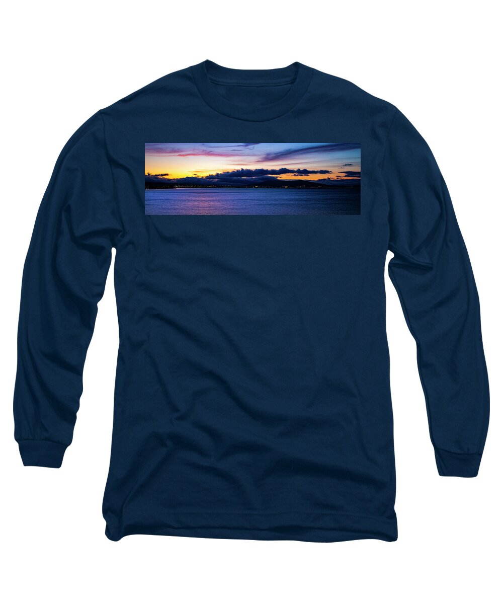 Sfo Long Sleeve T-Shirt featuring the photograph SFO Airport at Dusk by Anthony Jones
