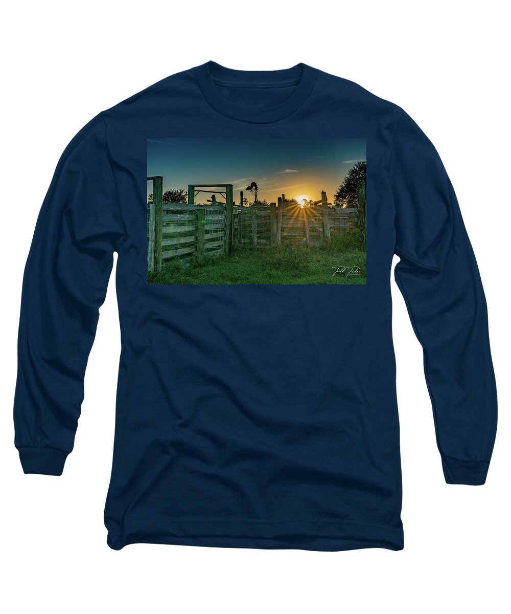 Indiantown Long Sleeve T-Shirt featuring the photograph Sunset Over Cow Town III by Todd Tucker