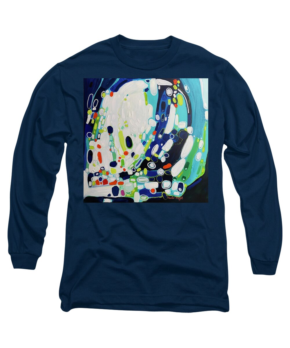 Abstract Art Long Sleeve T-Shirt featuring the painting The Confines of Vulnerability by Heather Moffatt