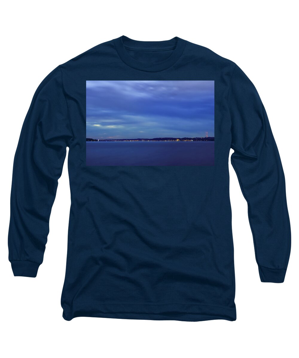 Bridge Long Sleeve T-Shirt featuring the photograph The Evergreen Point Floating Bridge by Anamar Pictures