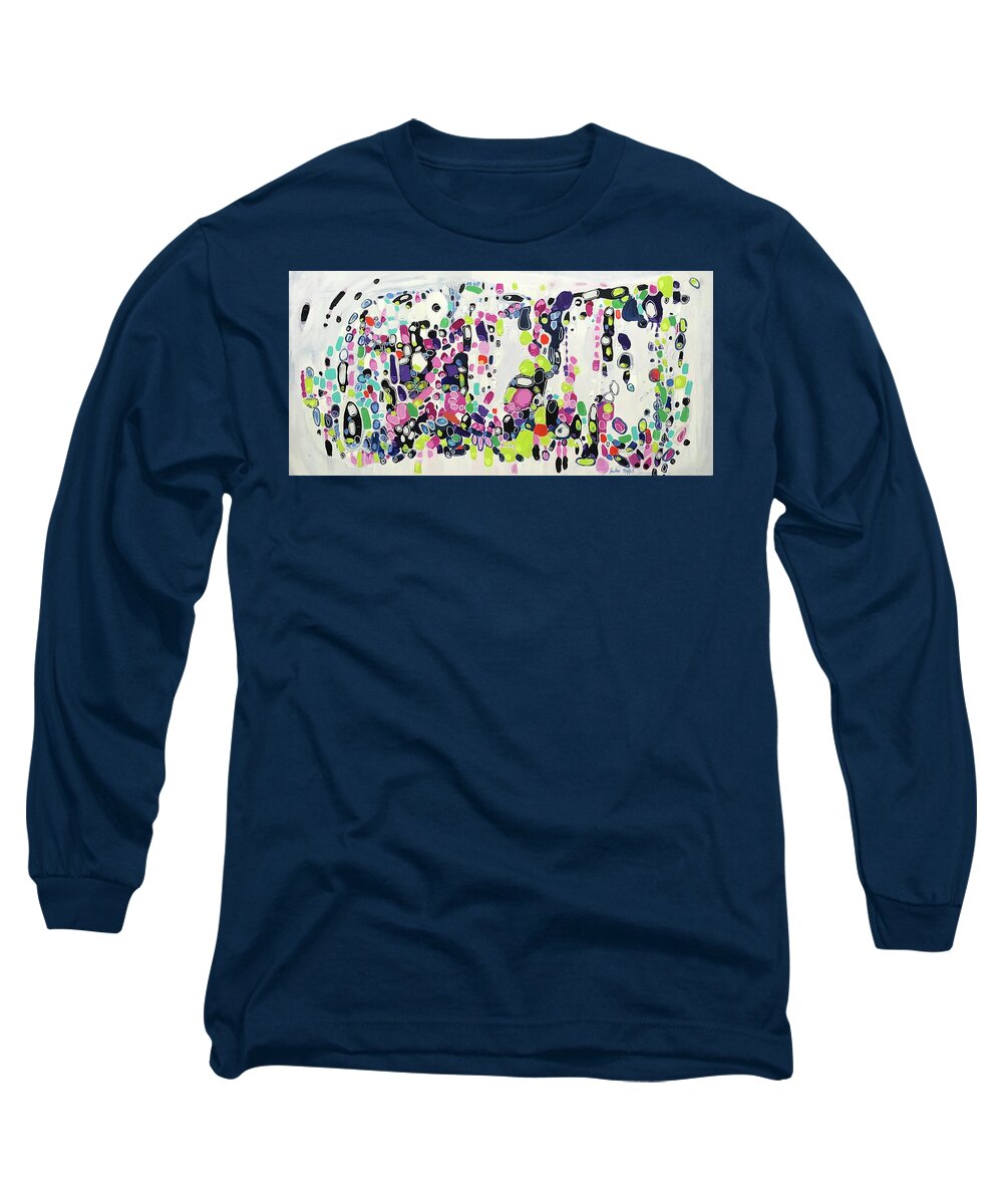 Abstract Art Long Sleeve T-Shirt featuring the painting The Quiet in the Wild by Heather Moffatt