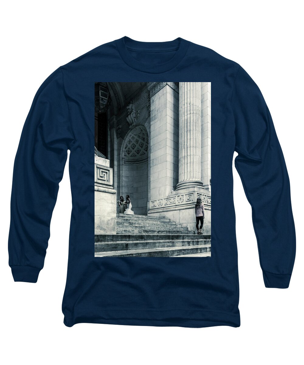 Published Long Sleeve T-Shirt featuring the photograph THE STREETS OF NEW YORK CITY II by Enrique Pelaez
