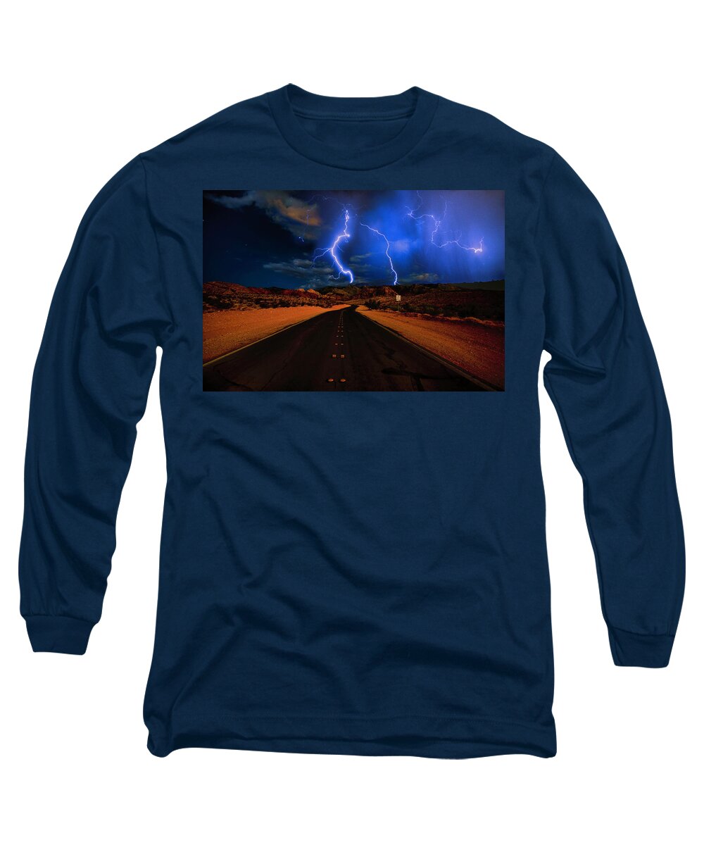 2021 Long Sleeve T-Shirt featuring the photograph Thunder Storm in the Desert 2 by James Sage