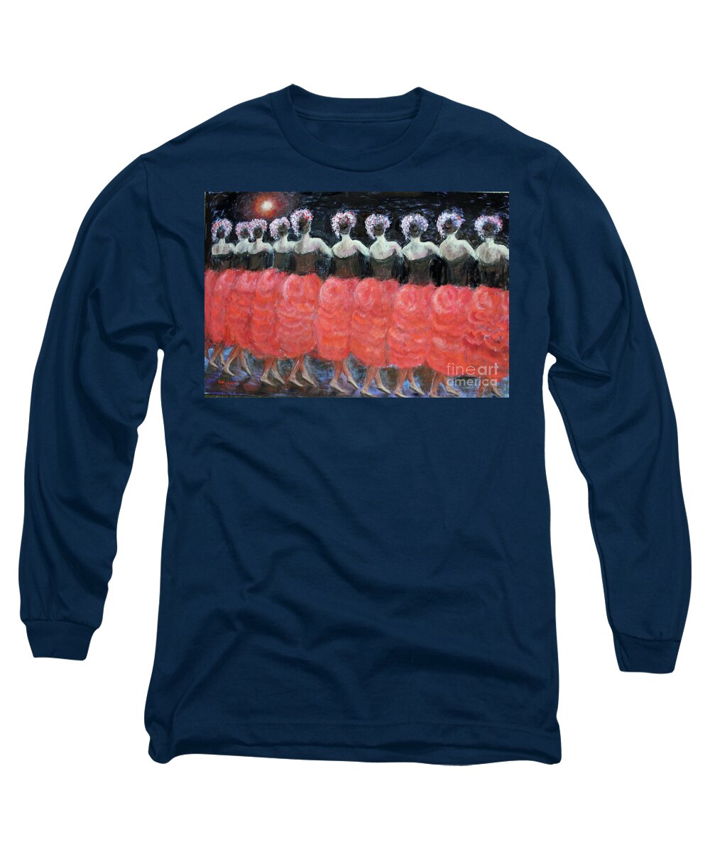 Impressionism Long Sleeve T-Shirt featuring the painting Waltz of the Flowers by Lyric Lucas