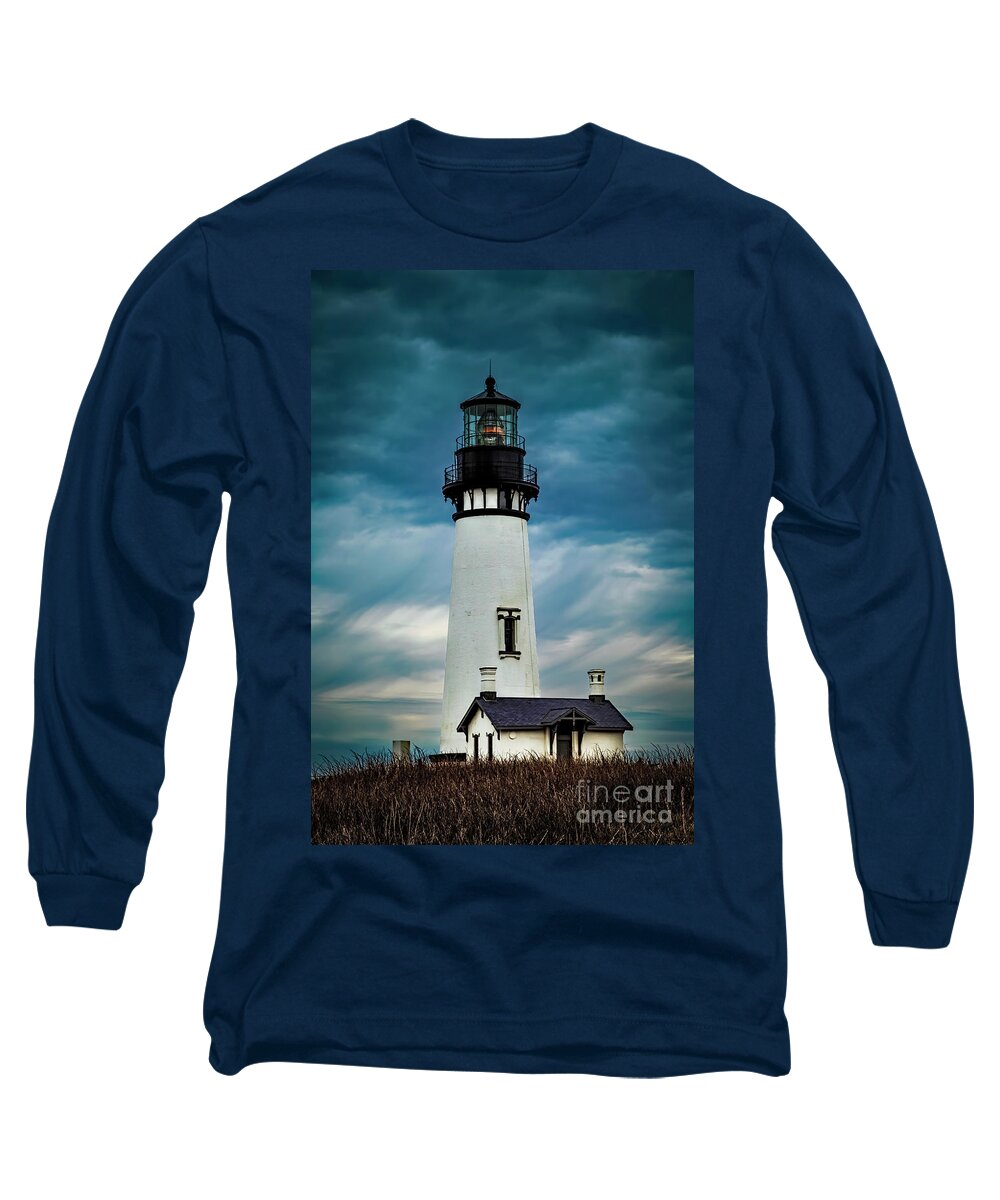 Jon Burch Long Sleeve T-Shirt featuring the photograph Yaquina Head Lighthouse by Jon Burch Photography