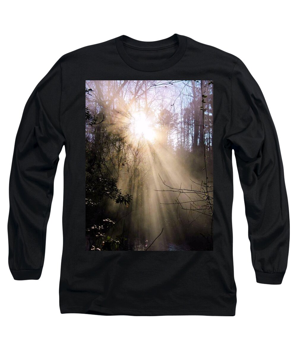 Postcard Long Sleeve T-Shirt featuring the digital art Sunrise Of Faith Windows From Heaven by Matthew Seufer