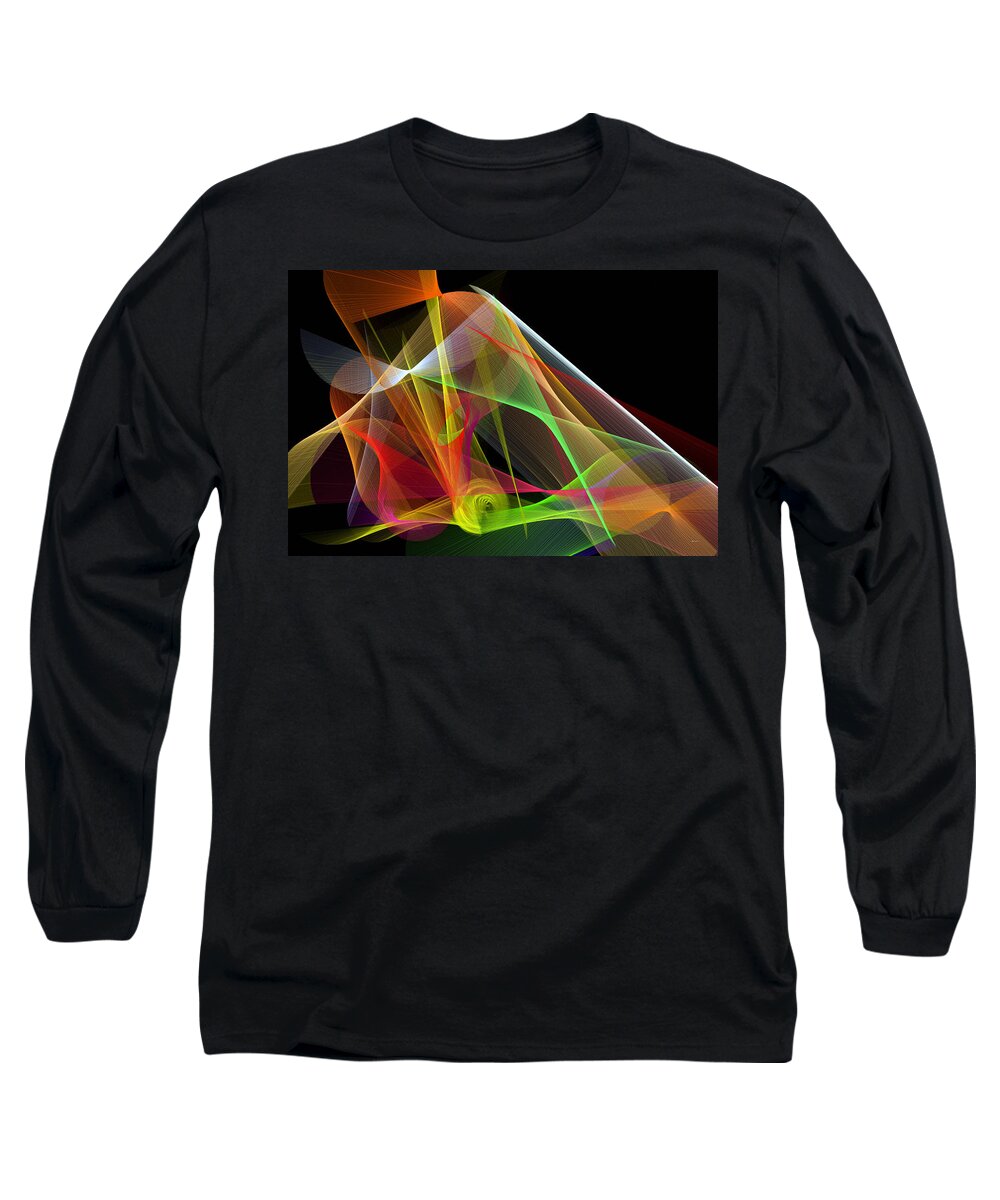 Abstract Art Long Sleeve T-Shirt featuring the digital art Color Symphony #1 by Rafael Salazar