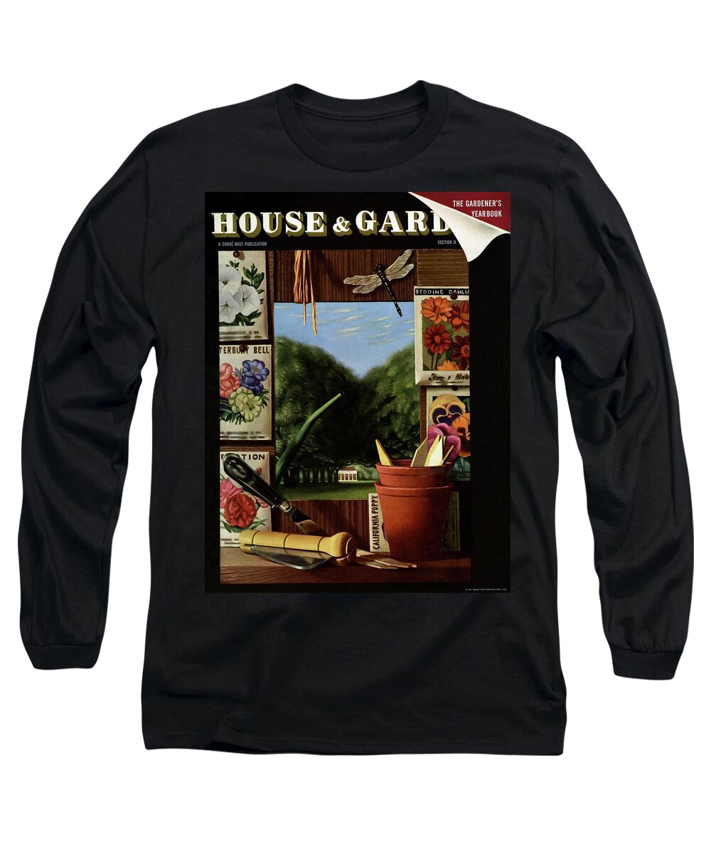 House And Garden Long Sleeve T-Shirt featuring the photograph House And Garden Cover #1 by Pierre Roy