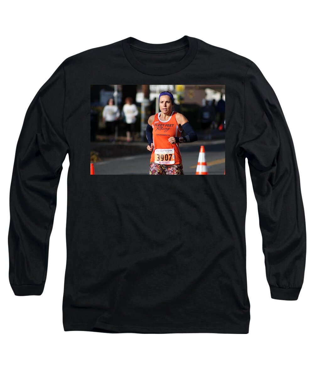 Run To Feed The Hungry 2013 Long Sleeve T-Shirt featuring the photograph Leilani Finish #1 by Randy Wehner