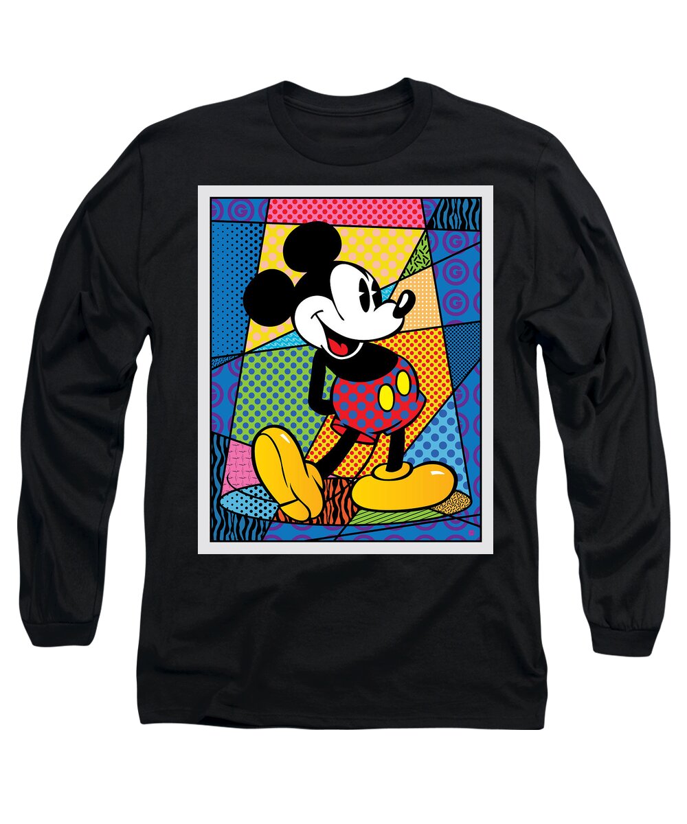 Decorative Long Sleeve T-Shirt featuring the painting Mickey Spotlight by Gary Grayson