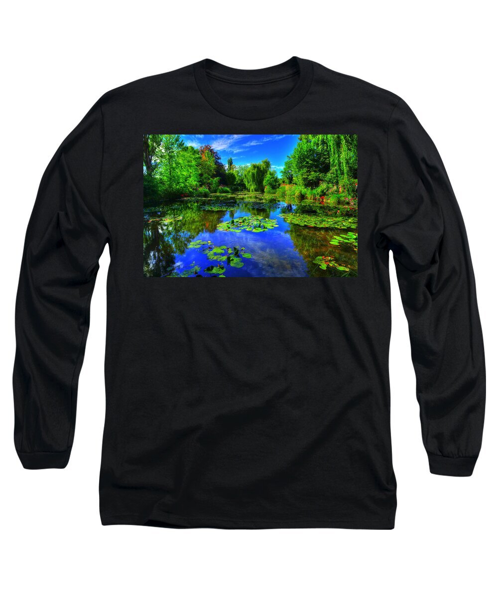 Monet Long Sleeve T-Shirt featuring the photograph Monet's lily pond #2 by Midori Chan