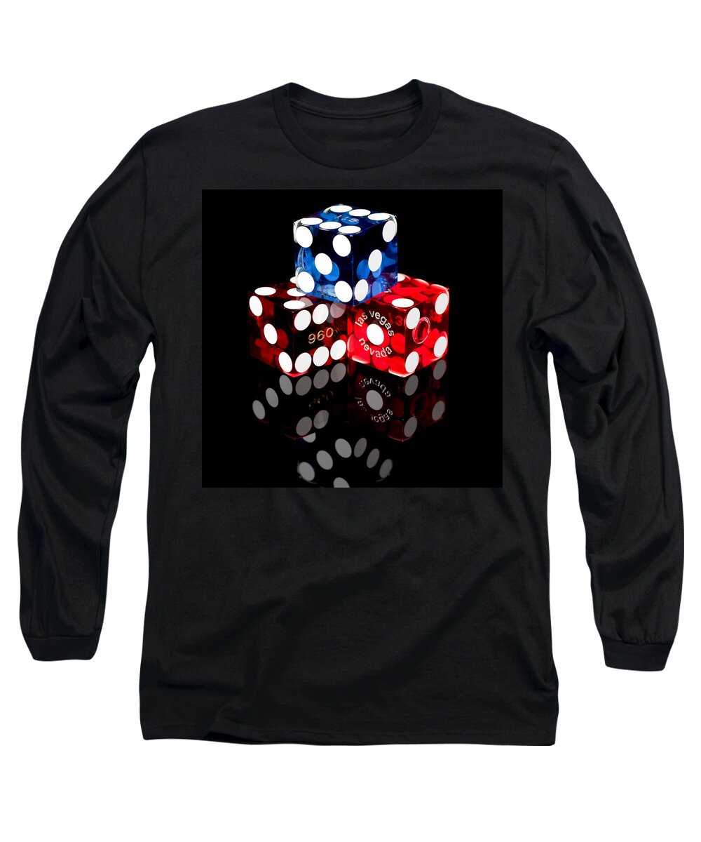 Dice Long Sleeve T-Shirt featuring the photograph Colorful Dice by Raul Rodriguez