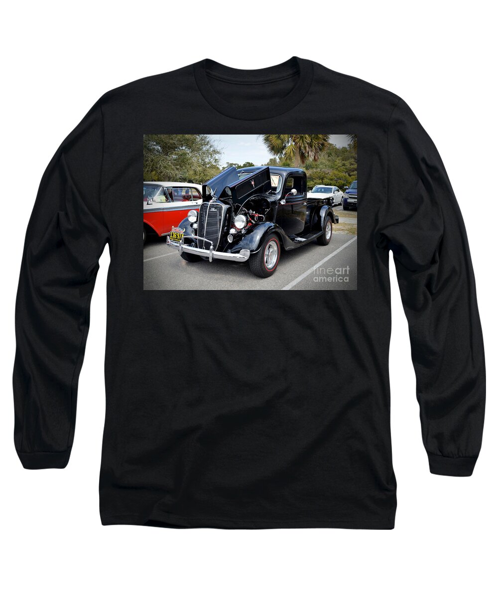 Cars Long Sleeve T-Shirt featuring the photograph 1937 Ford Pick Up by Kathy Baccari