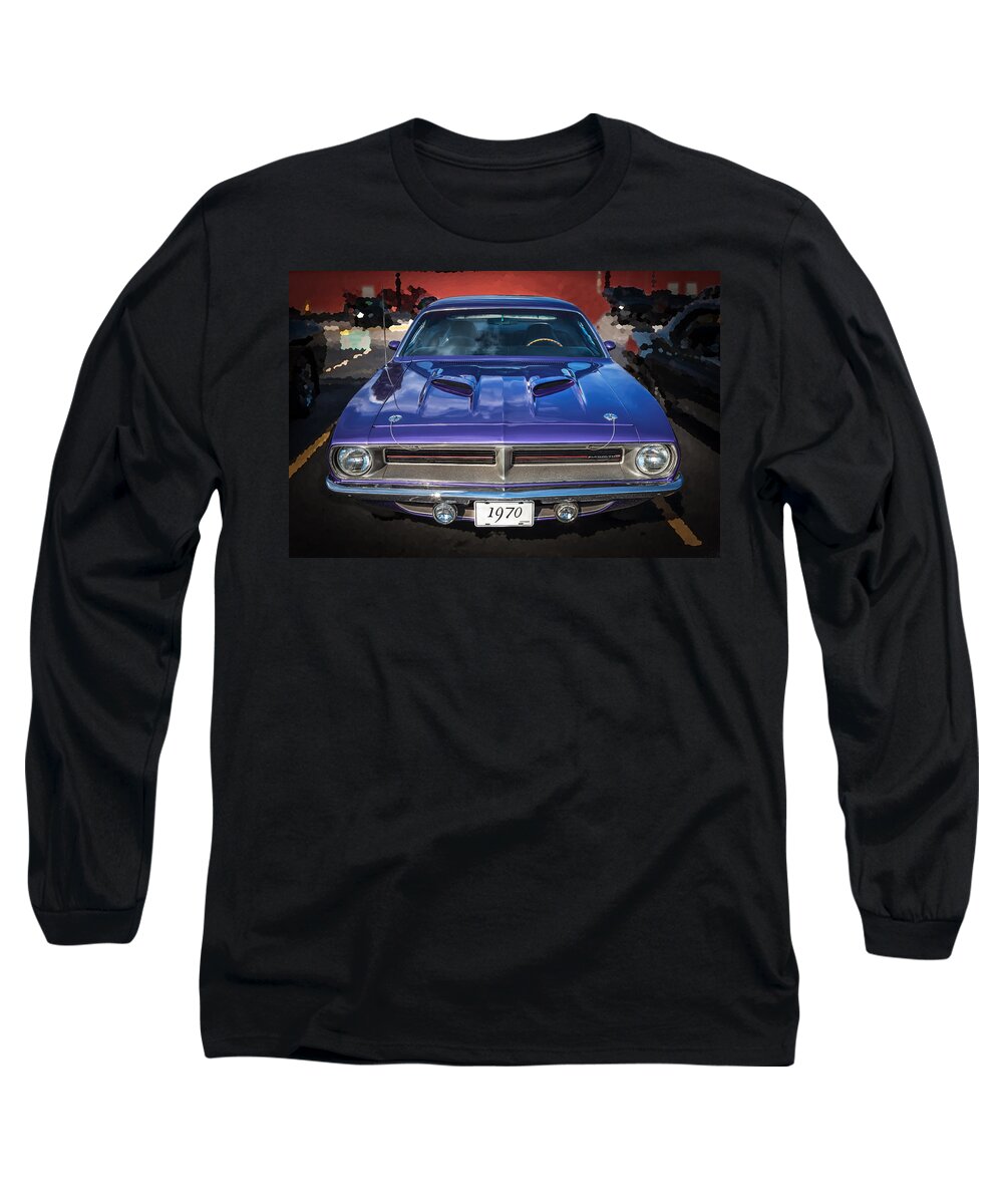 1970 Plymouth Long Sleeve T-Shirt featuring the photograph 1970 Plymouth Hemi Barracuda by Rich Franco
