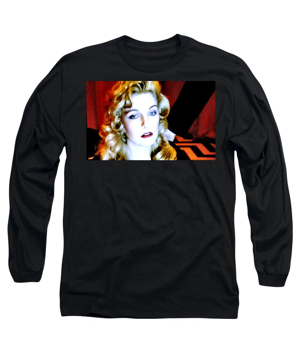 Laura Palmer Long Sleeve T-Shirt featuring the painting Laura Palmer #2 by Luis Ludzska