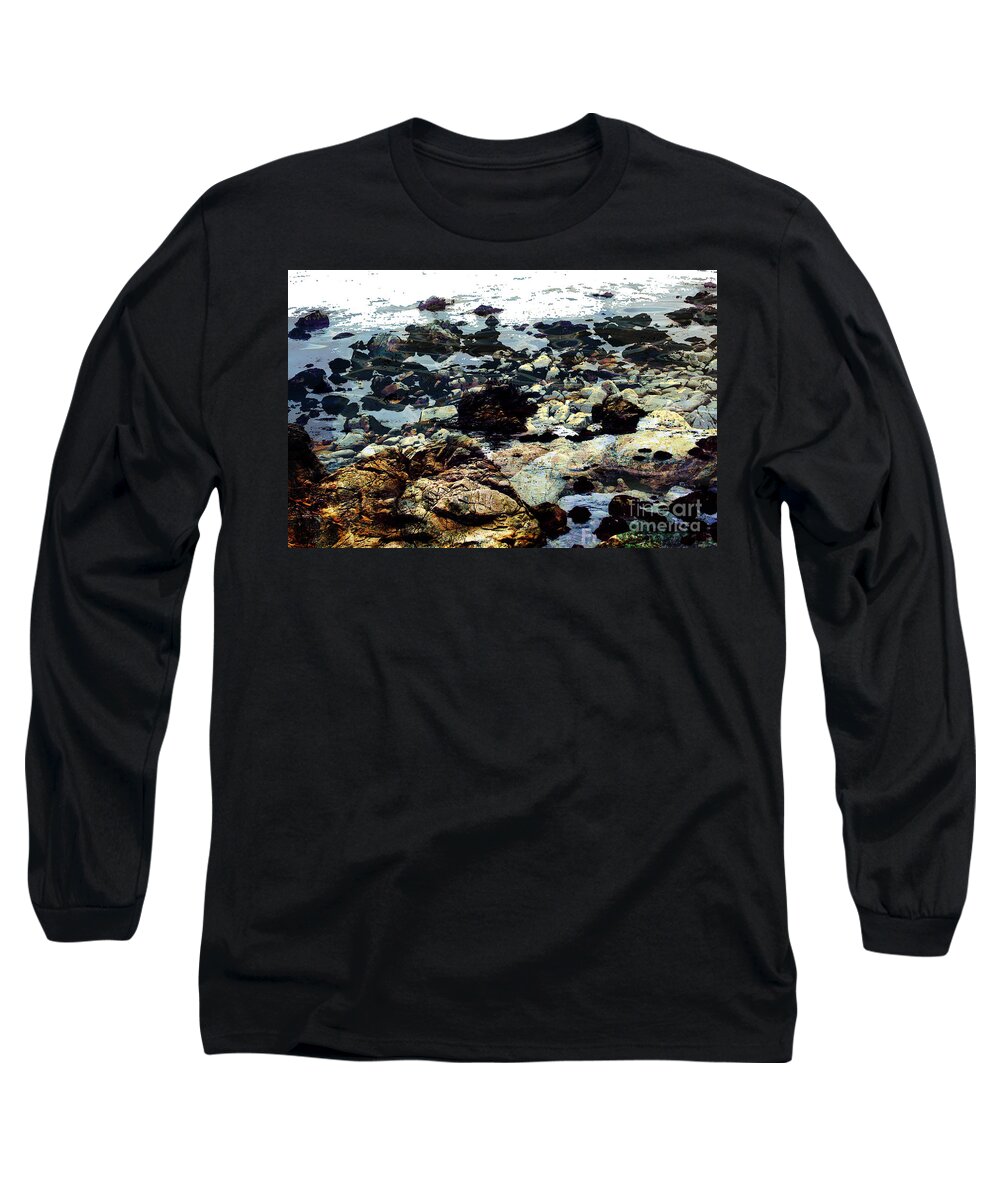 Ocean View Digital Image Long Sleeve T-Shirt featuring the digital art Ocean View #2 by Yael VanGruber