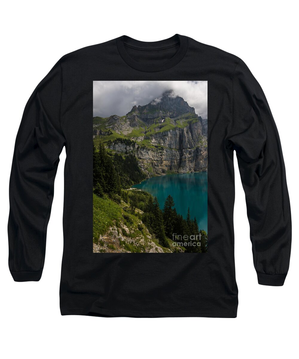 Oeschinensee Long Sleeve T-Shirt featuring the photograph Oeschinensee - Swiss Alps - Switzerland #1 by Gary Whitton