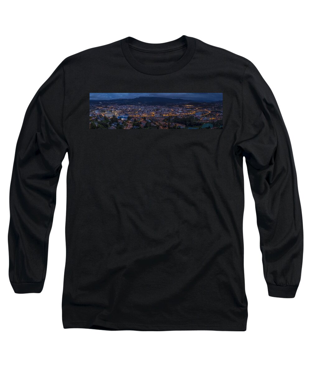 Pontevedra Long Sleeve T-Shirt featuring the photograph Pontevedra Panorama from A Caeira #2 by Pablo Avanzini