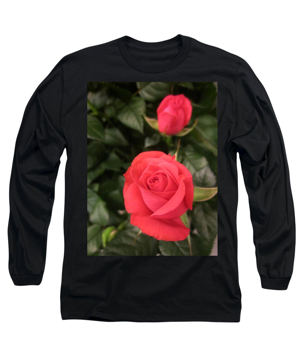 Flowerromance Long Sleeve T-Shirt featuring the photograph Roses in Red #2 by Rosita Larsson