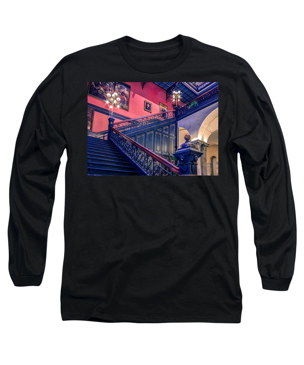 Interior Long Sleeve T-Shirt featuring the photograph SC State House #2 by Traveler's Pics